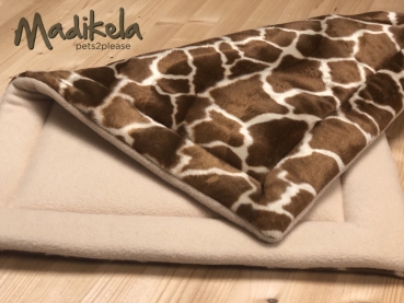 Preview: Kuscheldecke Tierfell Giraffe braun hell 50 x 70 cm Preview: Kuscheldecke Tierfell Giraffe braun hell 50 x 70 cm